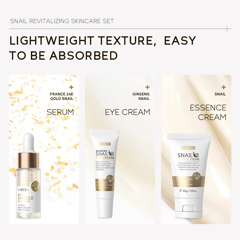 š§” Kit Skincare LAIKOU 24K Gold + Vitamina C ā Hidratação, Luminosidade e Rejuvenescimento (3 PeƧas)