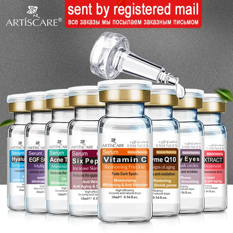 🧪 Kit de Séruns Faciais ARTISCARE – 8 Frascos Concentrados